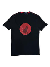 Polo Crew T-Shirt Circle Pony - Black & Red